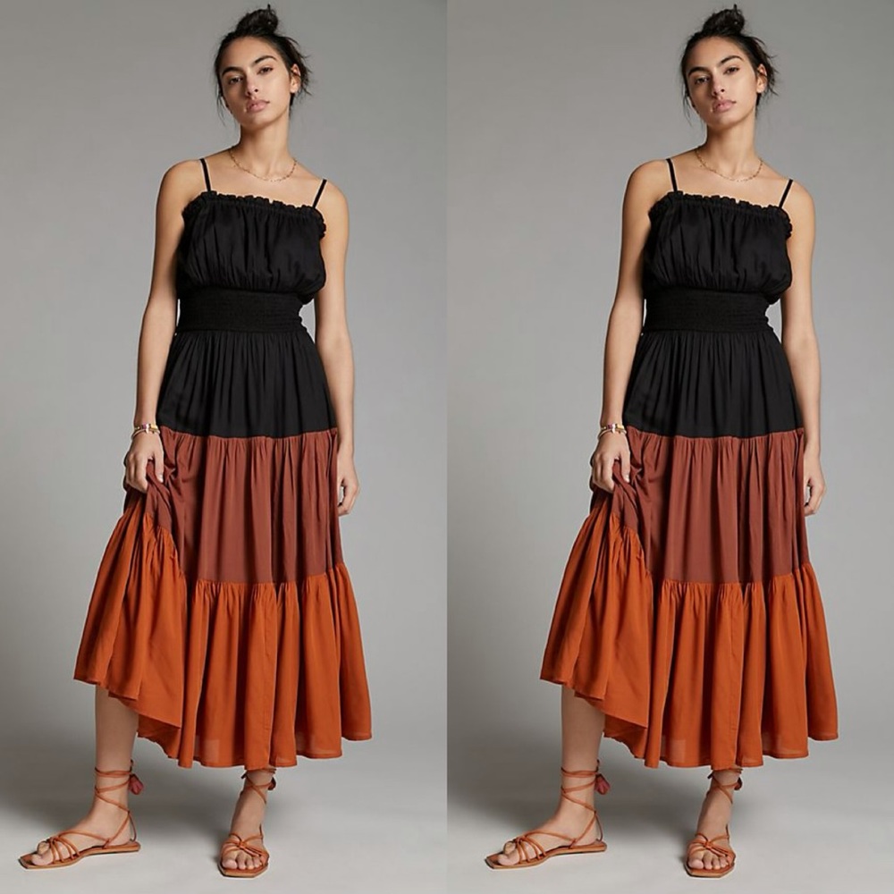 Anthropologie Seen Worn Kept Aletha Tiered Maxi